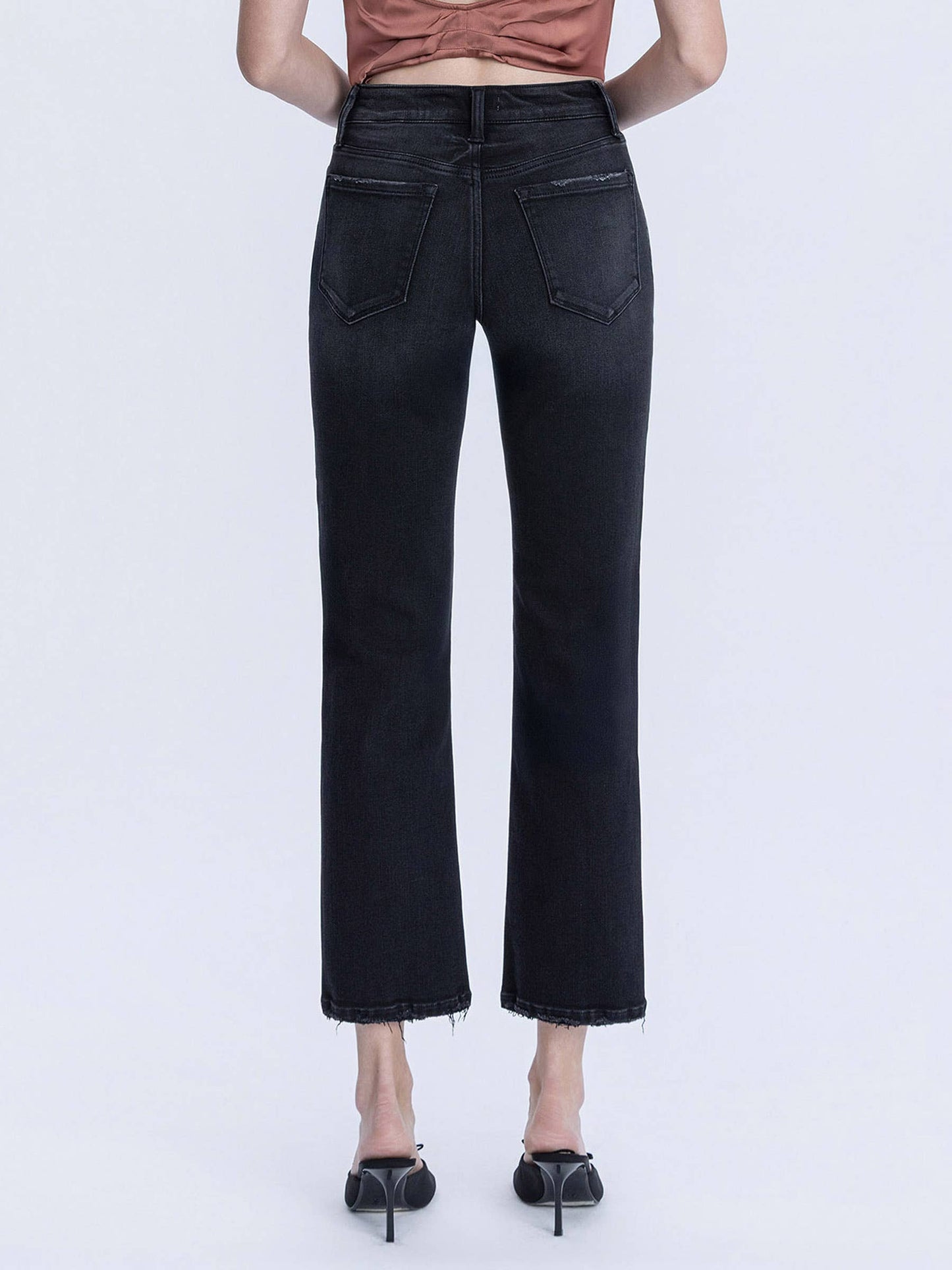 Gleam - Mid Rise Ankle Straight Jeans