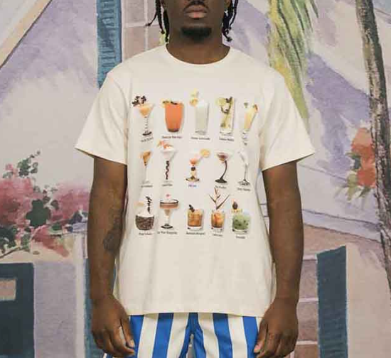 Cocktail Menu Tee - Antique