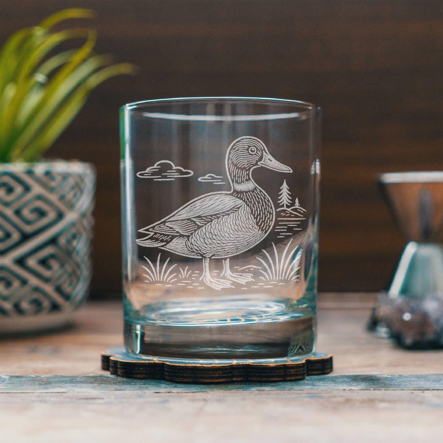 Mallard Duck Glass