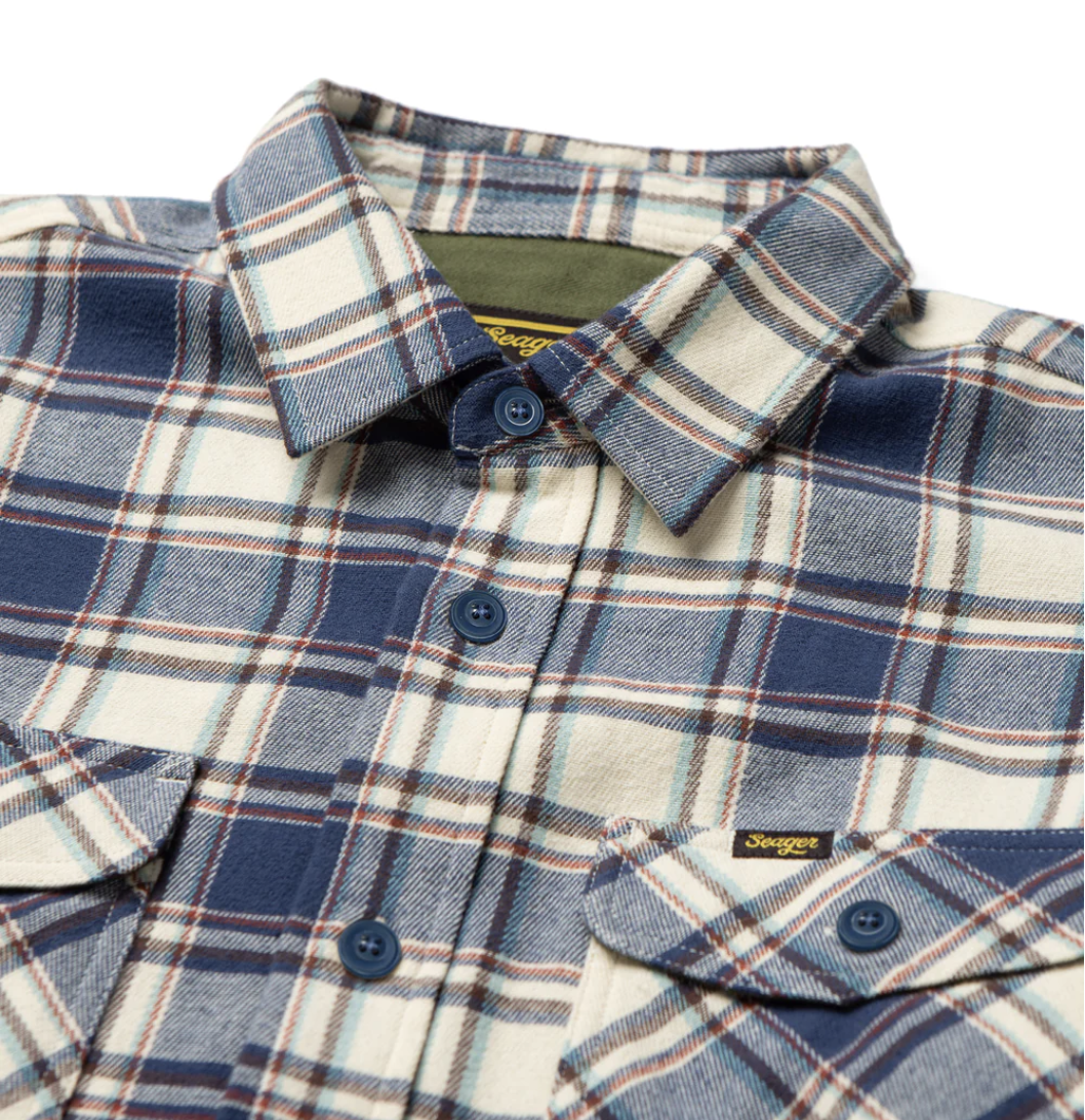 Calico Flannel - Natural Blue