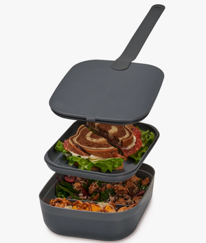 Bento Box Style Lunch Box - Charcoal