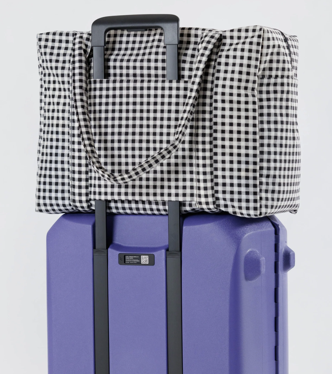 Cloud Carry-On - Black & White Gingham