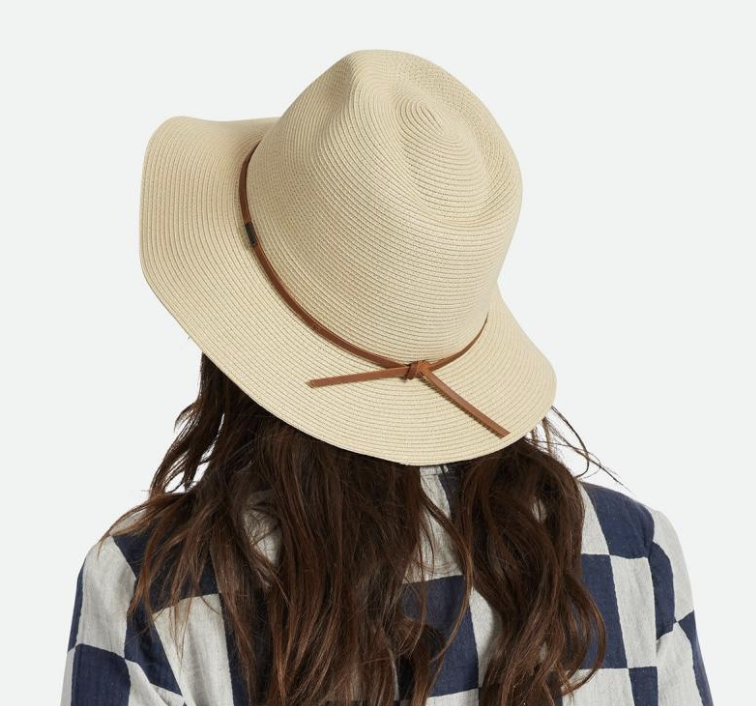 Wesley Straw Packable Fedora - Tan