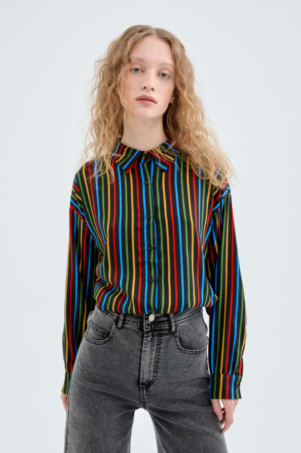 Striped LS Shirt - Black/Multi