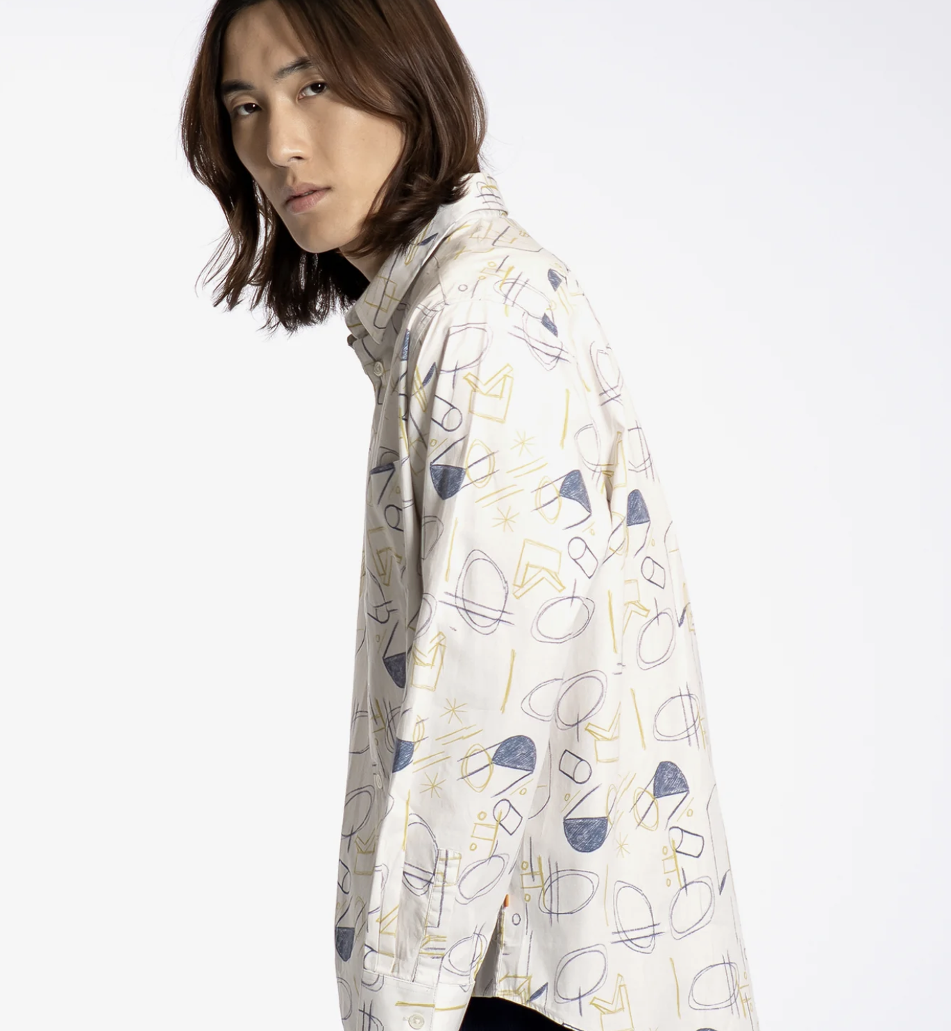 Day Shirt - White Hand Sketch Print