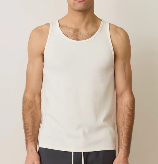 Carter Rib Tank - White
