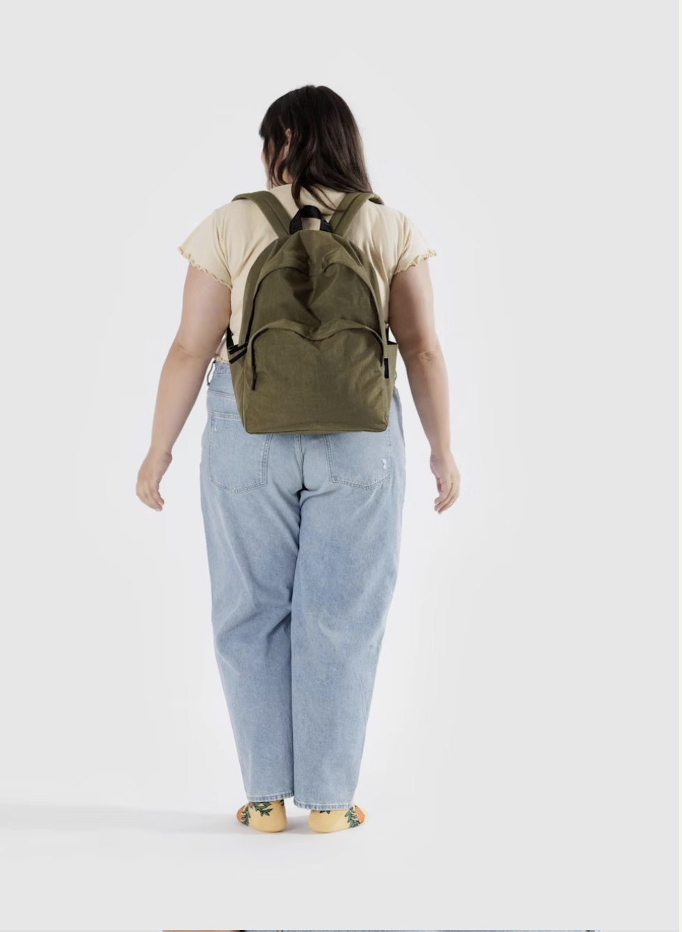 Large Nylon Backpack - Seaweed