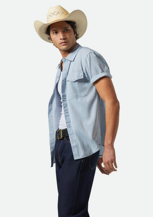 Wayne Western Shirt - Medium Blue