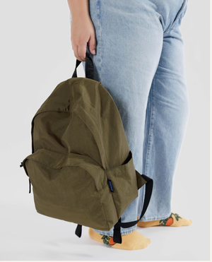 Large Nylon Backpack - Seaweed