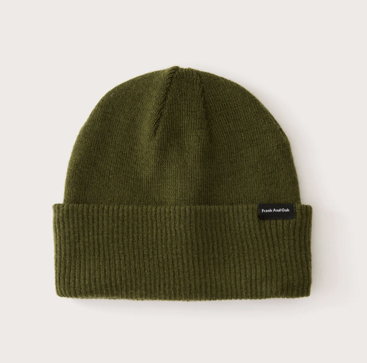 Merino Wool Beanie - Dark Olive