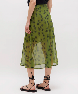 Camu Midi Skirt - Green