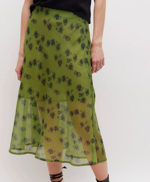 Camu Midi Skirt - Green