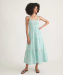 Selene Maxi Dress - Deep Aqua Stripe