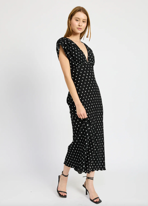 Emma Maxi Dress - Black/White