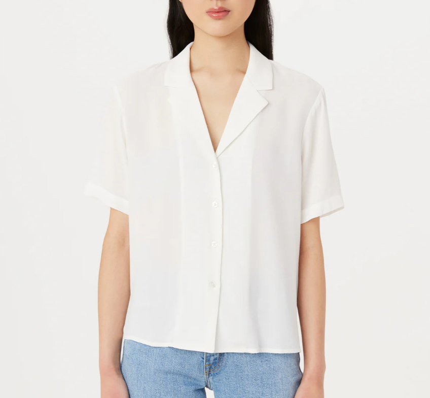 Camp Collar Blouse - White