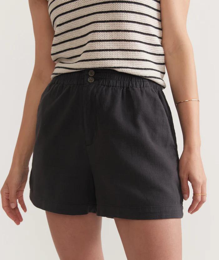 Elle Stretch Selvage Short - Faded Black