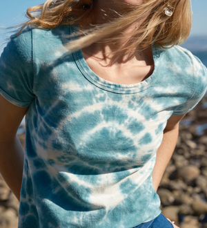 Ringer Tee - Jade Tie Dye