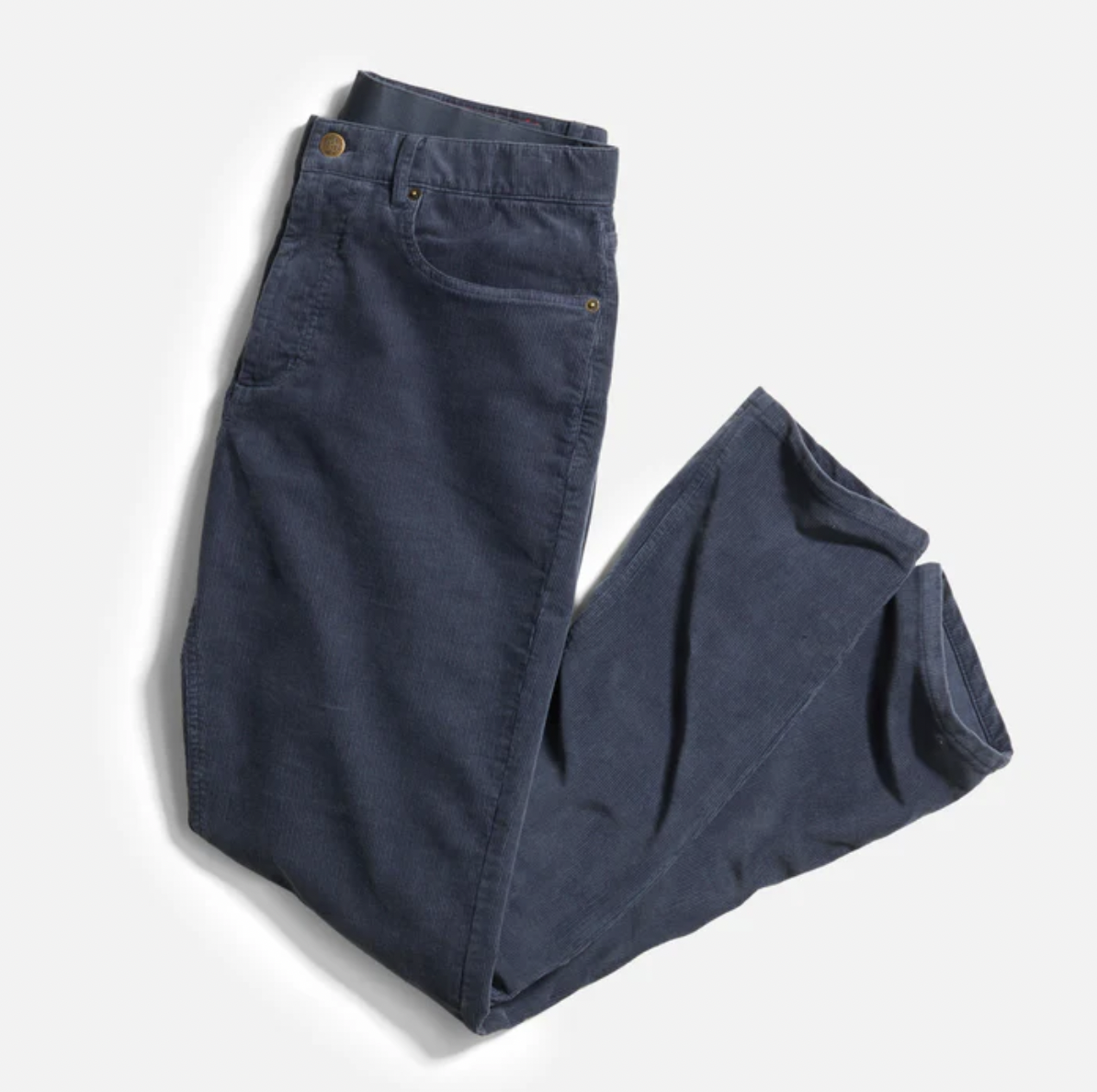 5 Pocket Corduroy Slim Straight Fit Pant - Midnight Navy