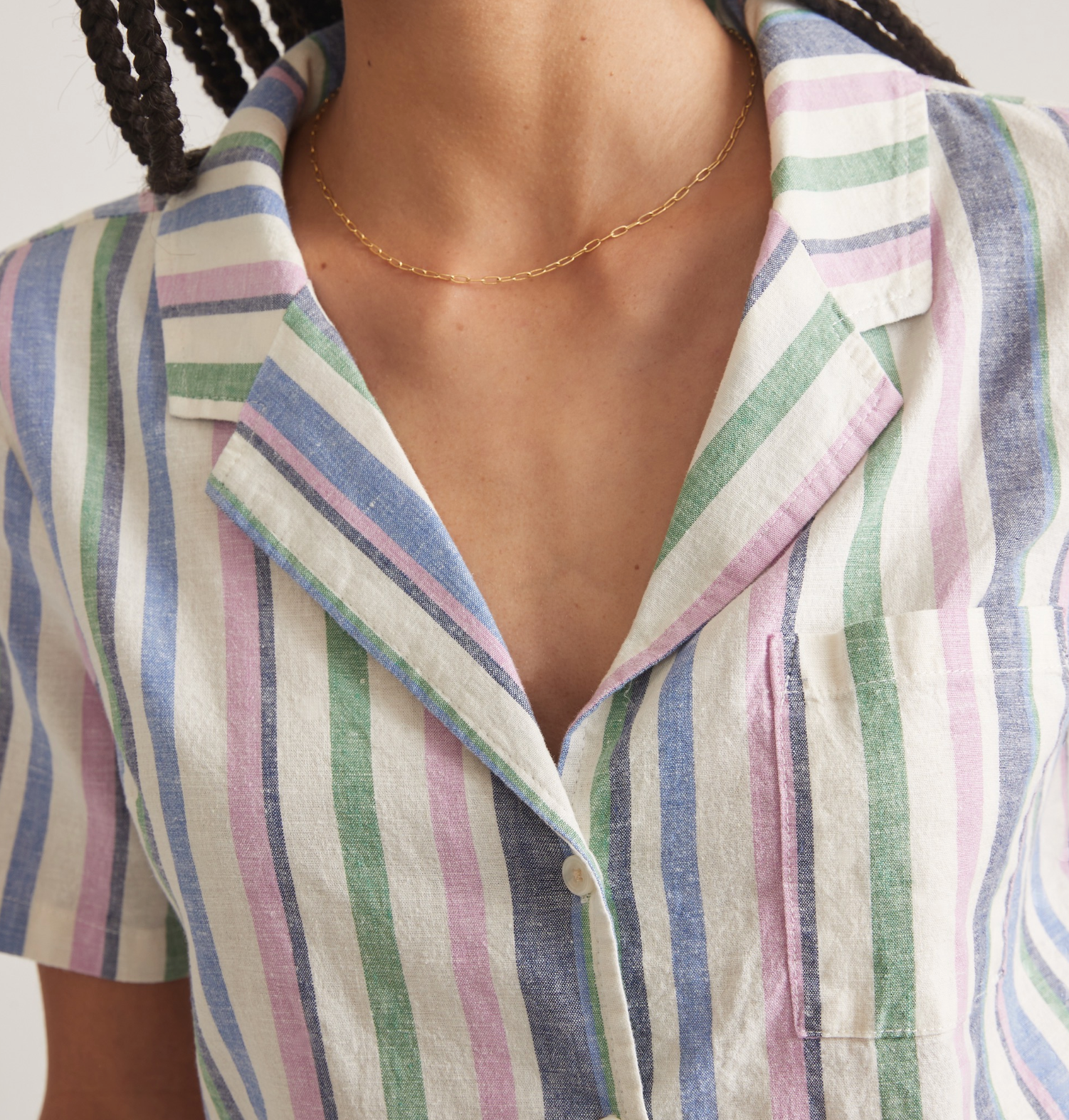 Lucy Resort Shirt - Cool Stripe
