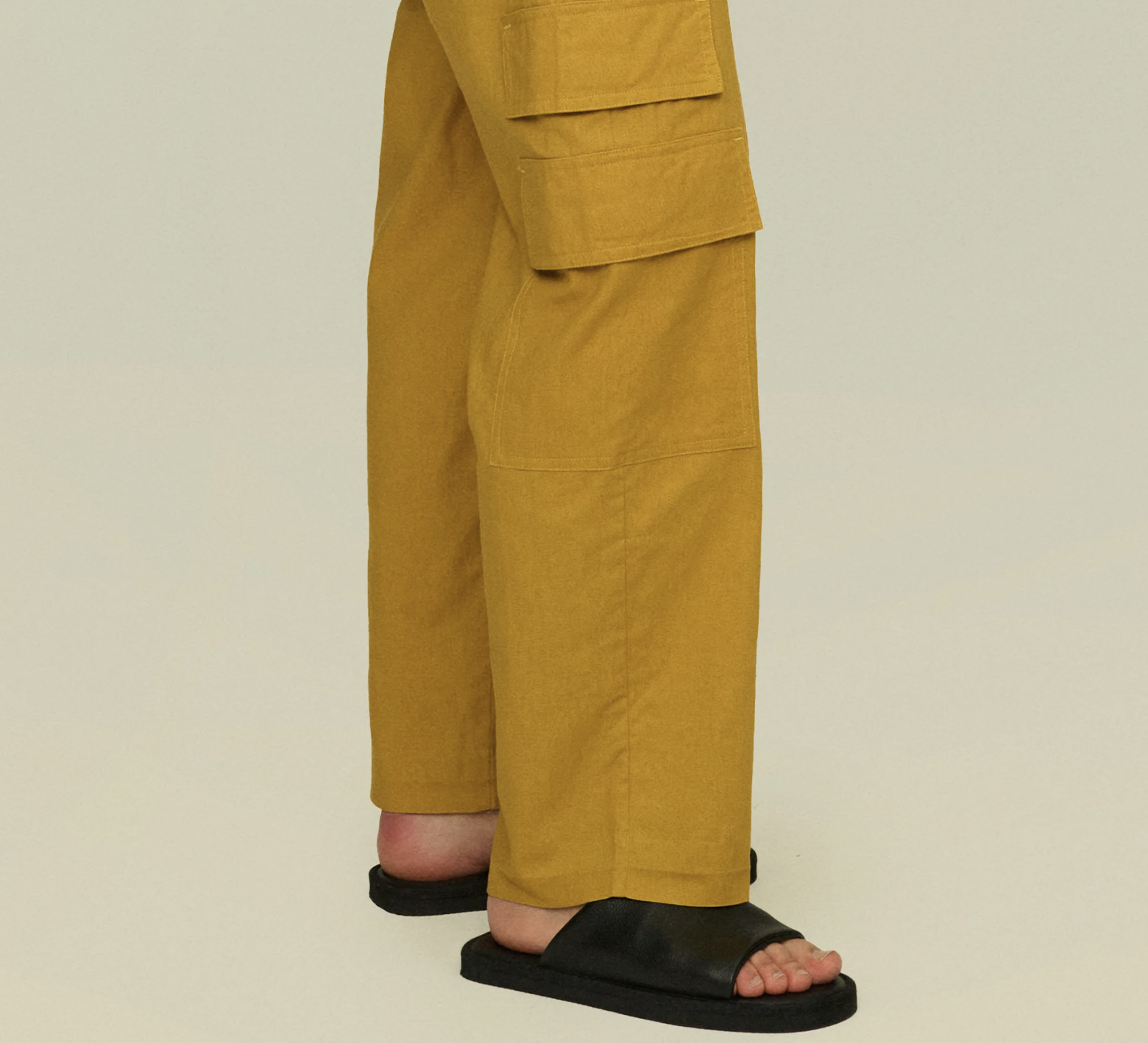 Cargo Linen Pants - Mustard