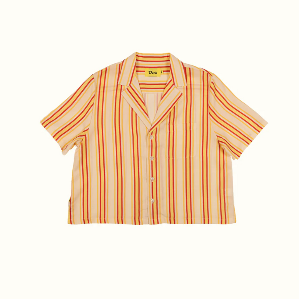 Stripe Crop Buttonup - Red/Yellow