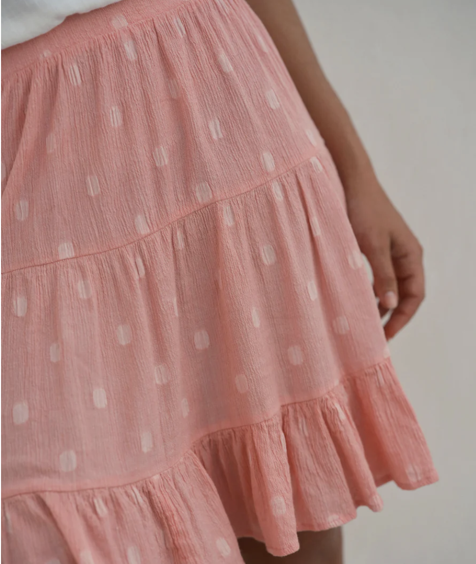 Polly Skirt - Pink Dot