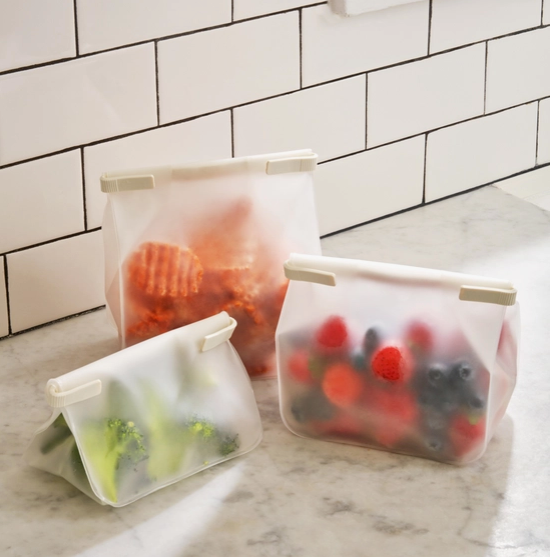 Roll Tight Freezer Storage Bags - Set of 3 Assorted Sizes