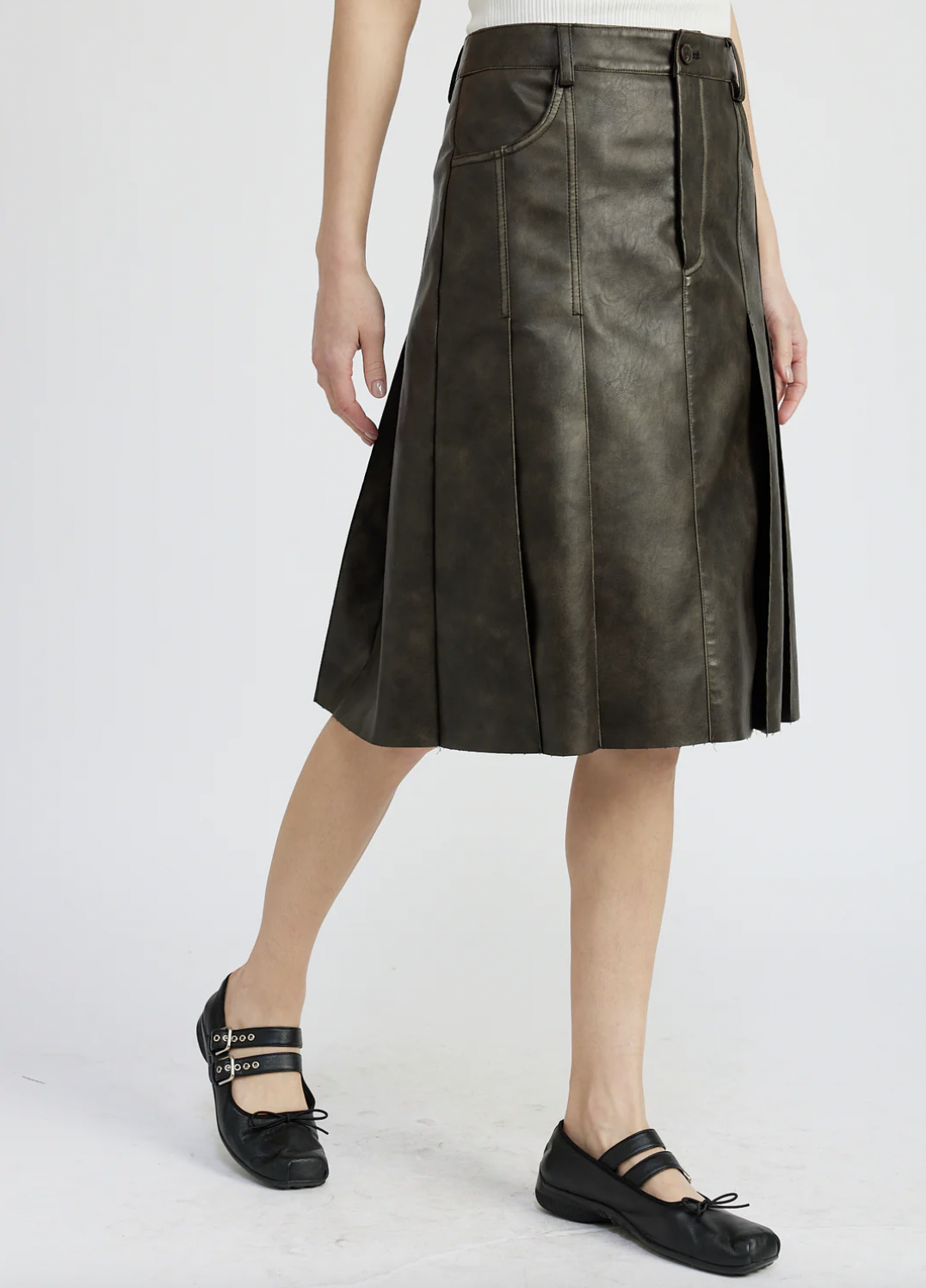 Drew Midi Skirt - Dark Brown