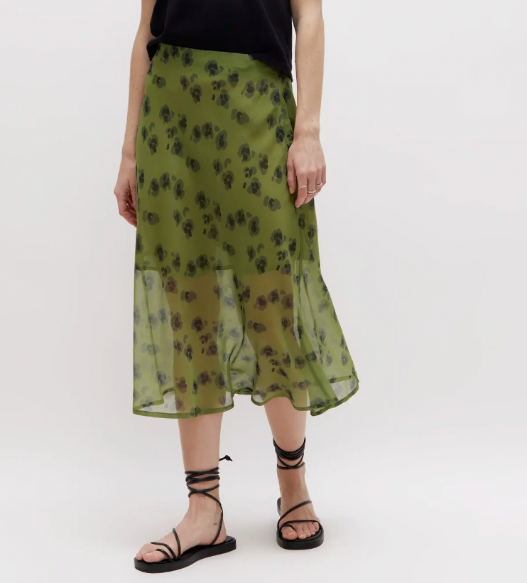 Camu Midi Skirt - Green