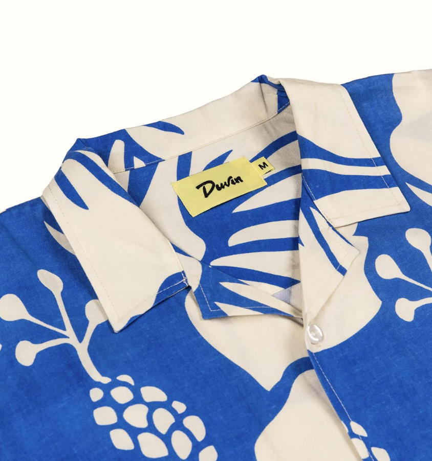 Trouble in Paradise Buttonup Shirt - Blue