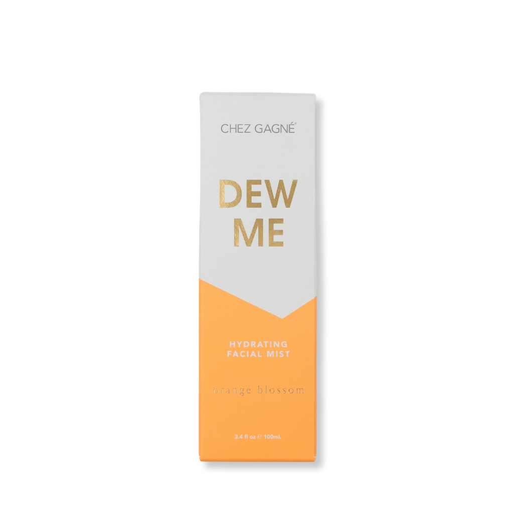 Chez Gagne Dew Me facial mist packaging on a white background