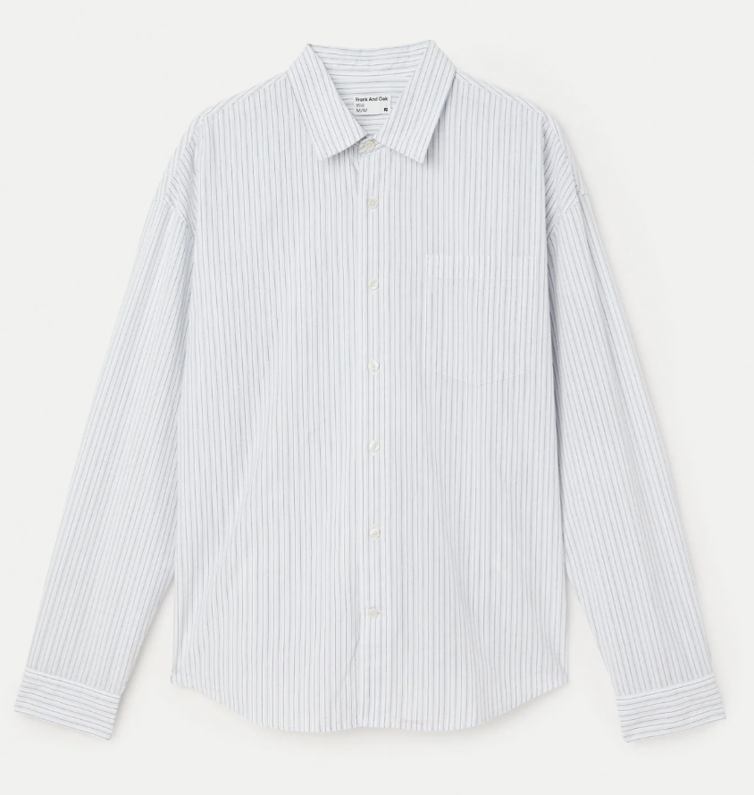 Loose Poplin Shirt - Pastel Blue