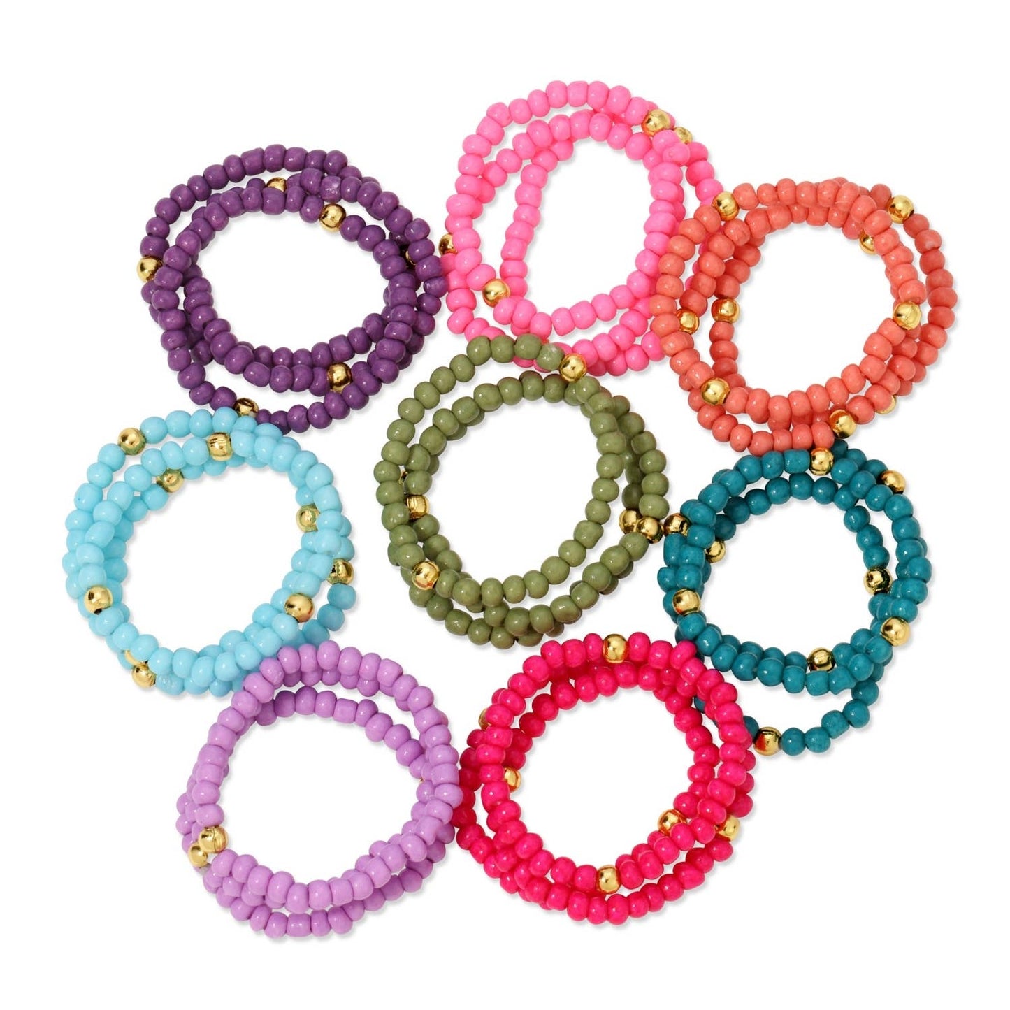 Stretch Seed Bead Ring, Assorted