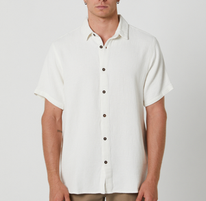 Bon Weave Shirt - Bone