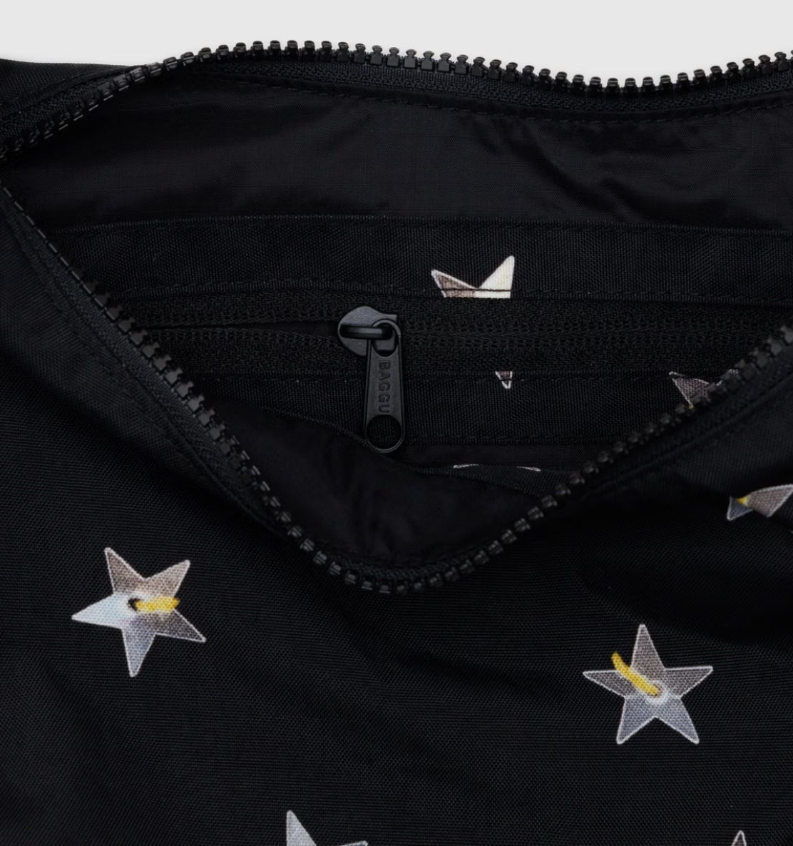 Medium Nylon Crescent Bag - Stars