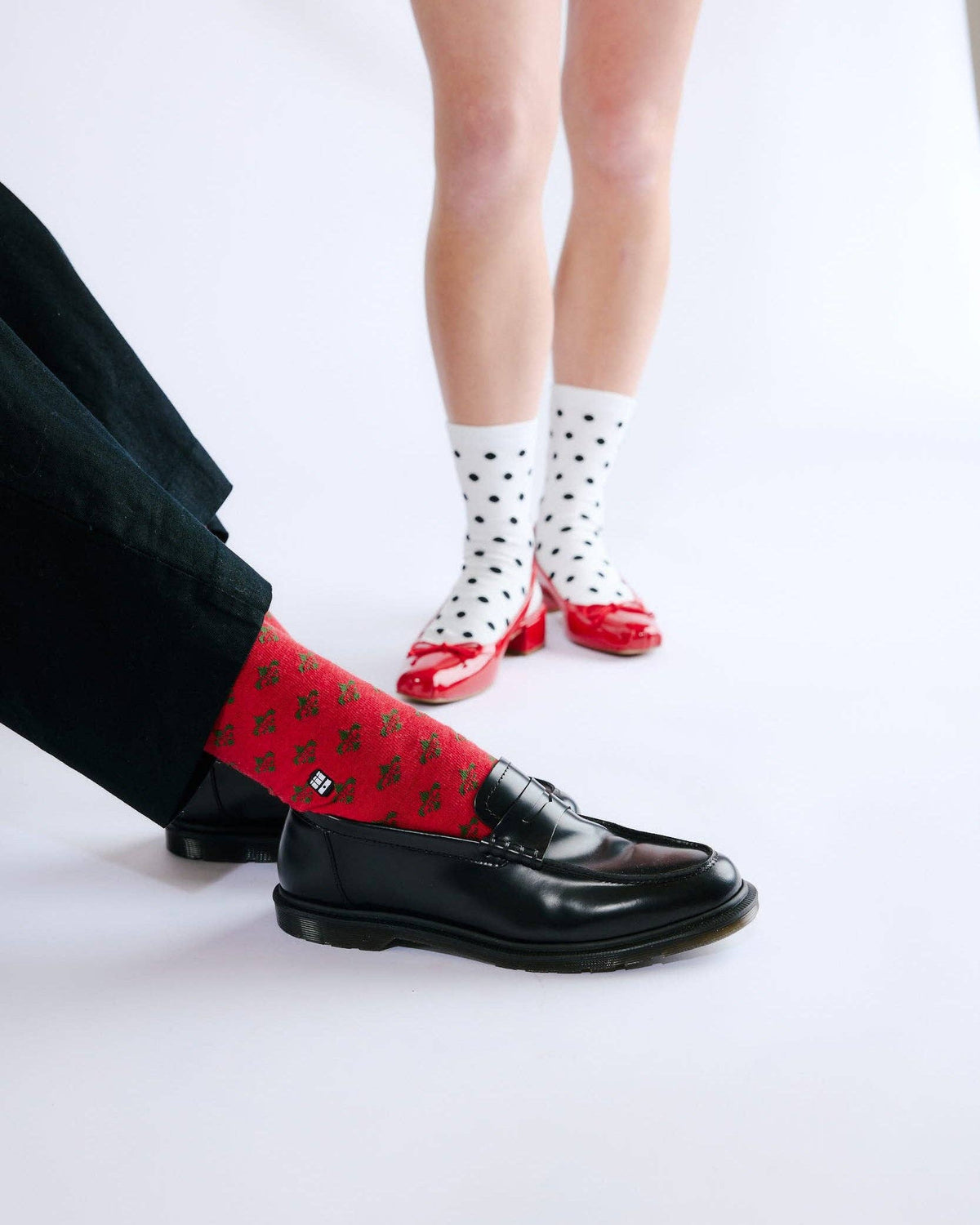Fleur De Lis Christmas Socks