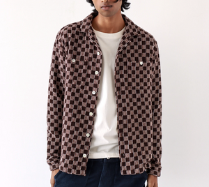 Hiro Shirt - Slate Brown Criss-Cross Check