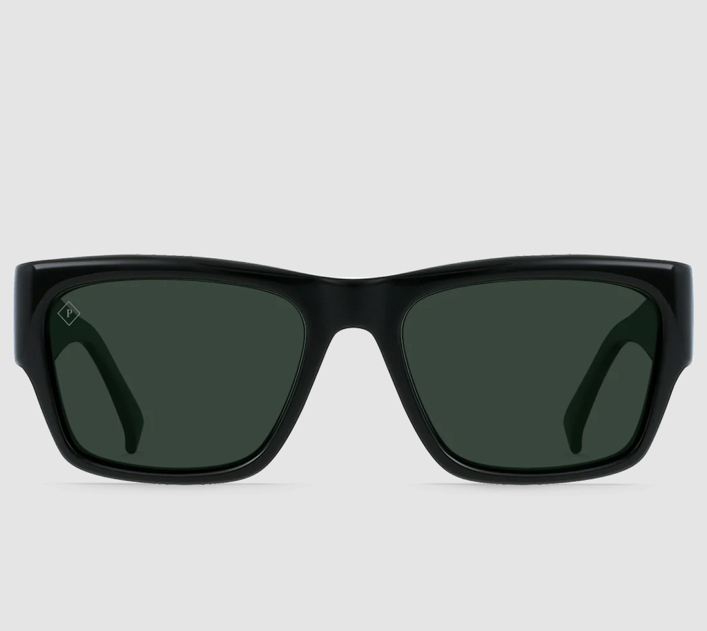 Rufio Sunglasses - Recycled Black/Green Polarized