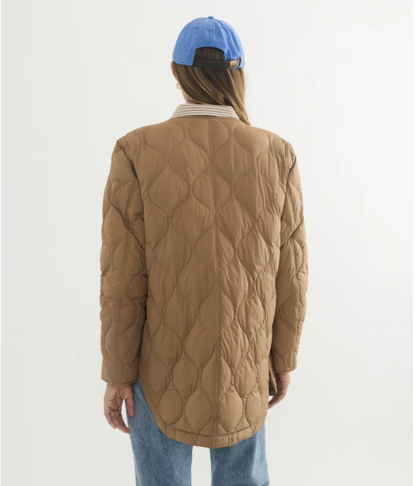 Calista Lightweight Quilted Jacket - Caramel