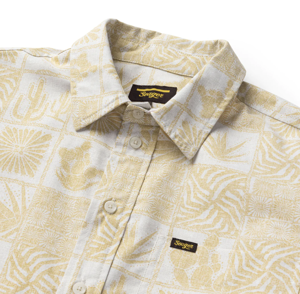 Schooner 3/4 Button S/S Shirt - Desert Gold