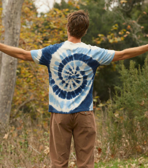 Hemp Tee - Indigo Tie Dye