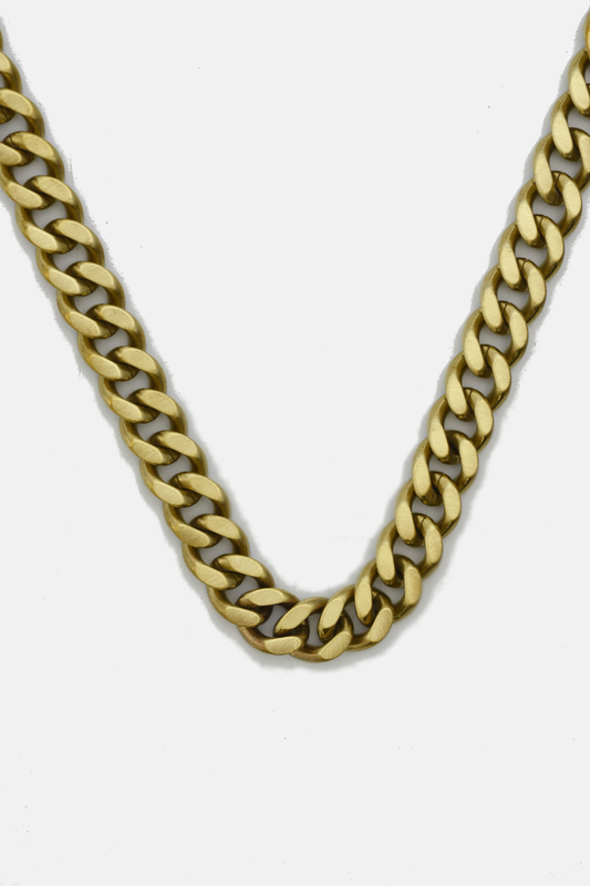 Brass Cuban Necklace-9mm