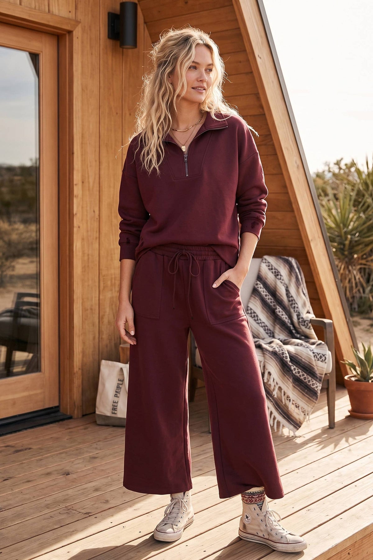 Pullover & Wide Leg Pants Set