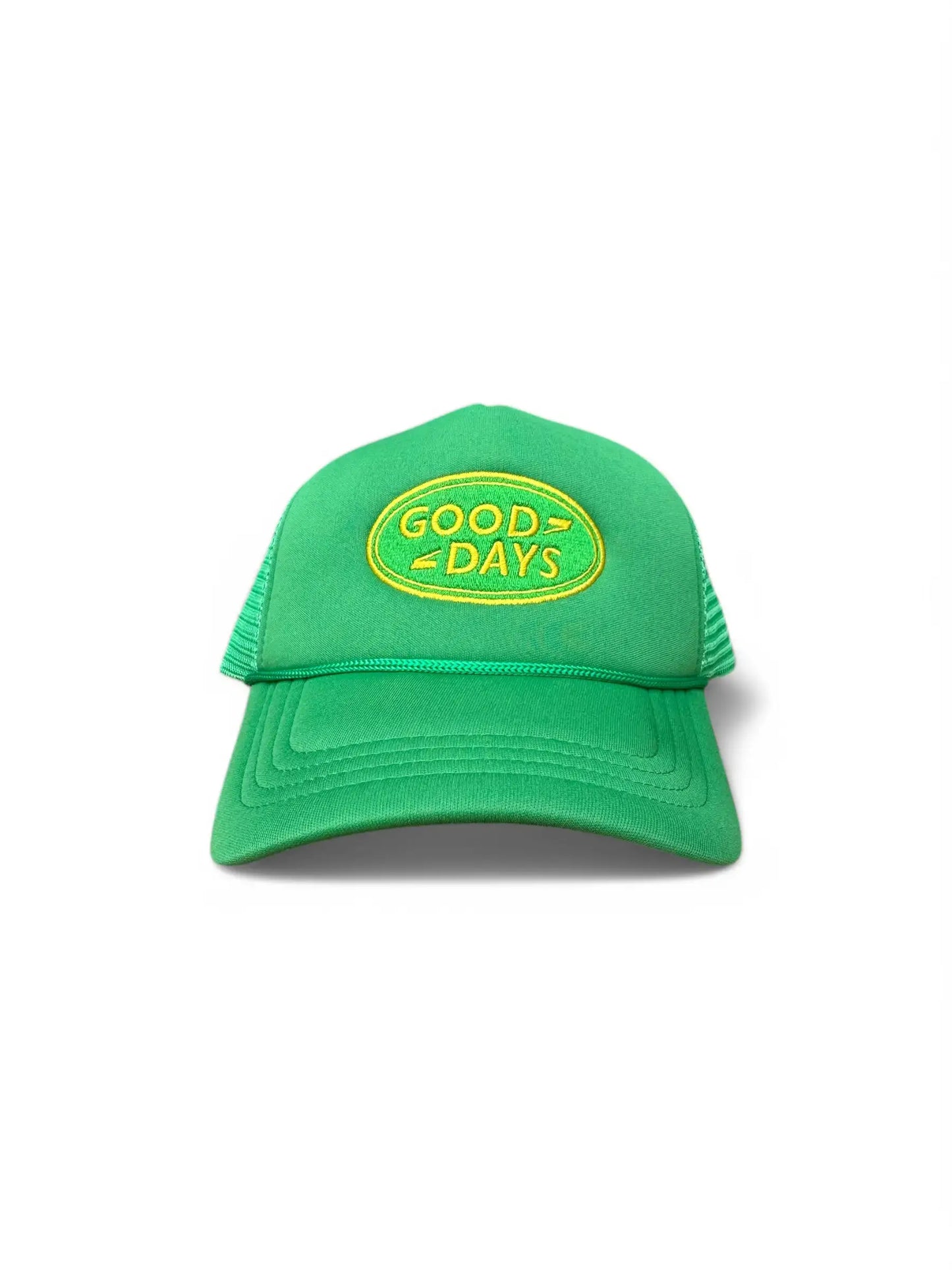 Green cap with 'Good Days' text on a white background