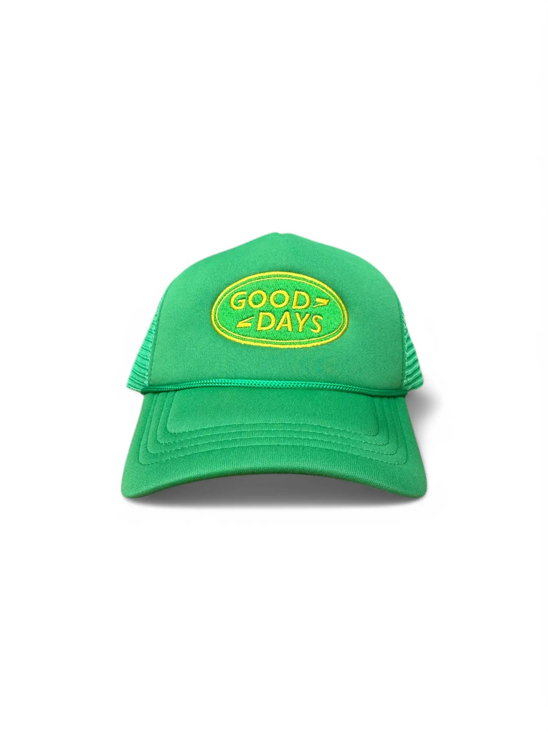 Green cap with 'Good Days' text on a white background