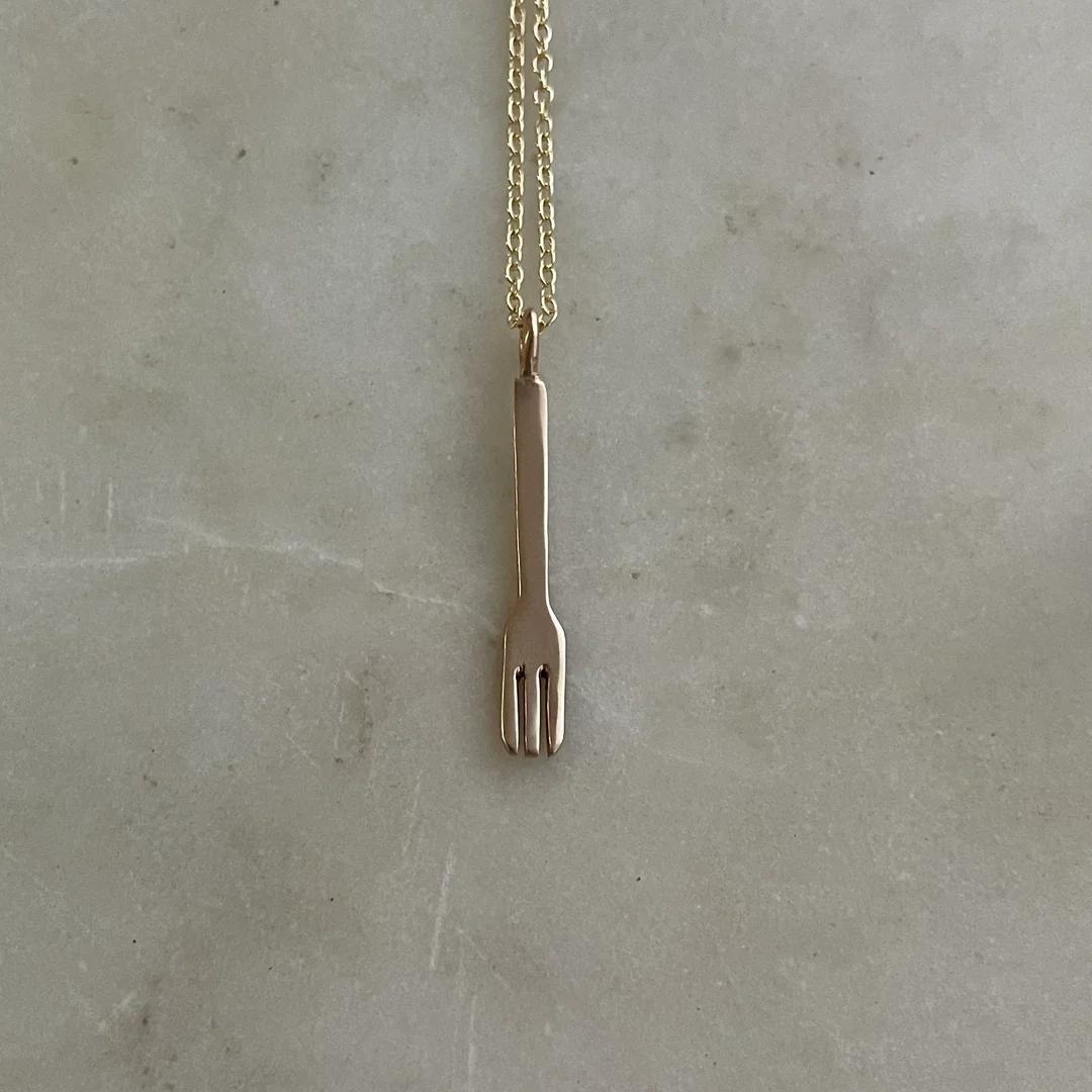 Fork Pendant Necklace