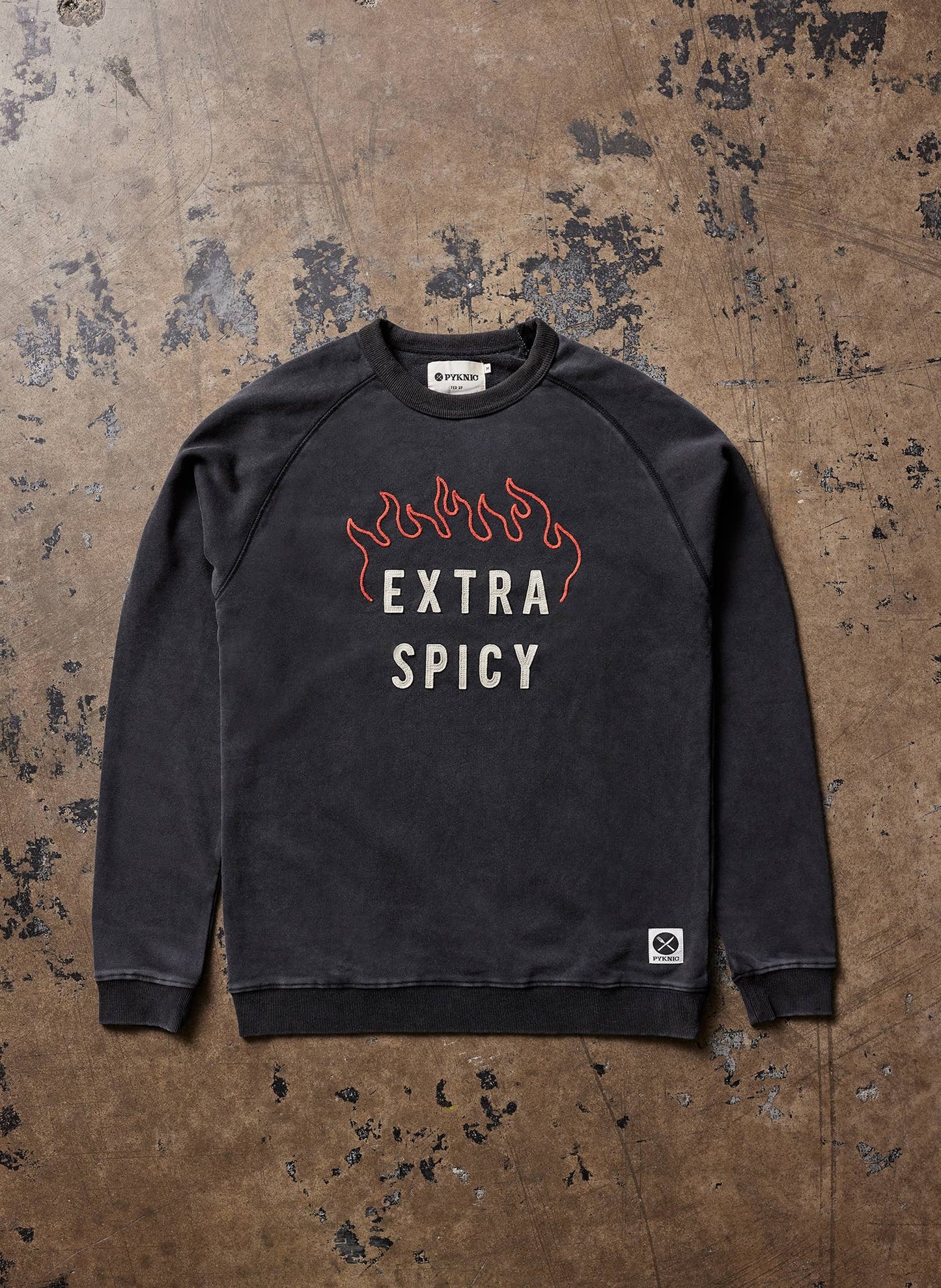 Extra Spicy Chainstitch & Felt Crewneck Sweatshirt