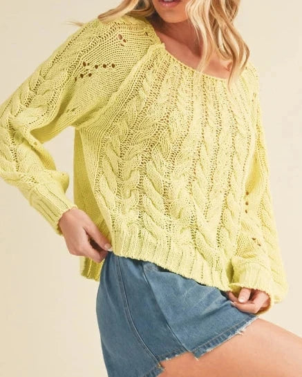 Yellow Tally Sweater