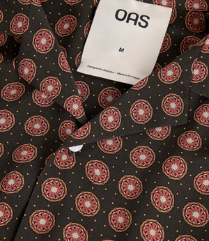 Coffee Lumo Viscose Shirt - Brown