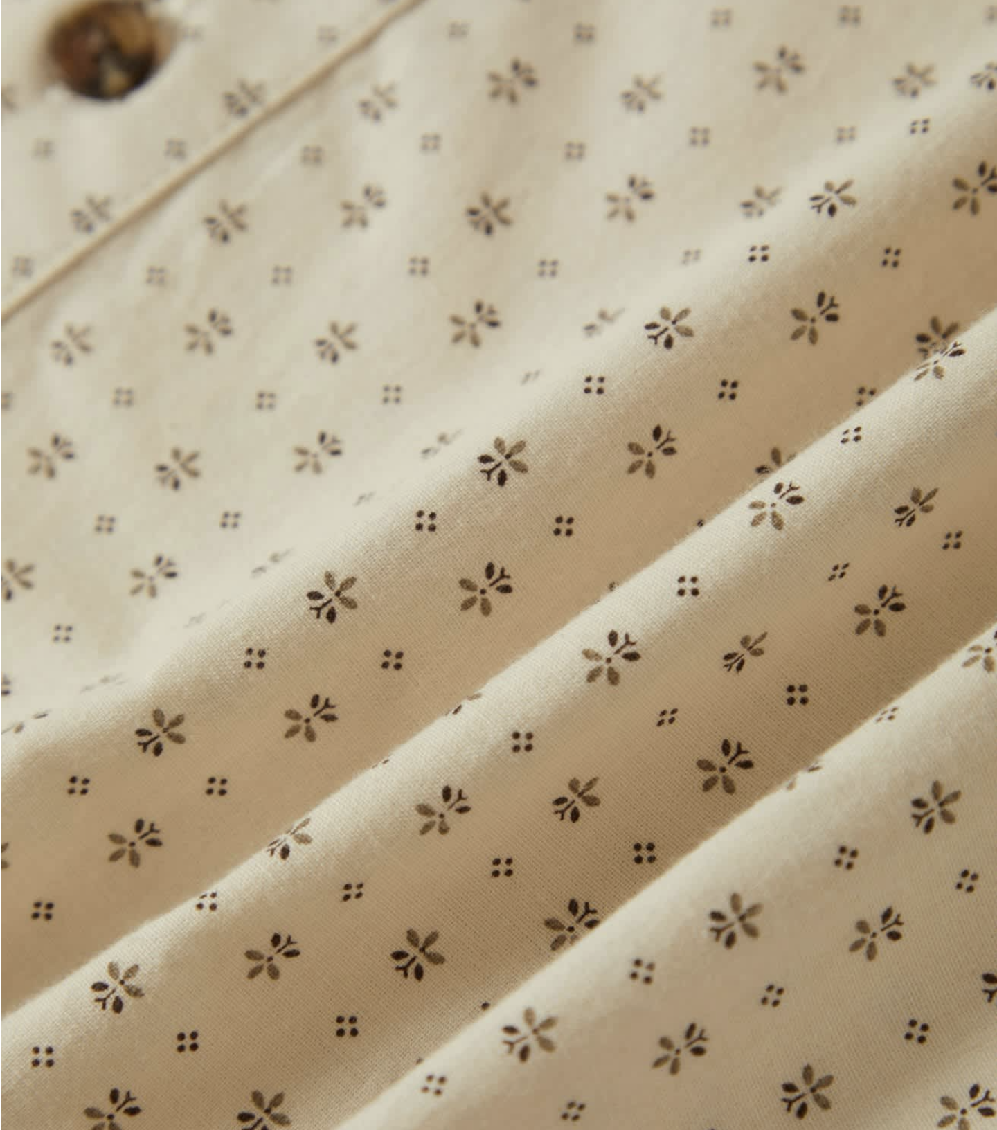 Charter Print S/S Woven Shirt - Off White Micro Floral